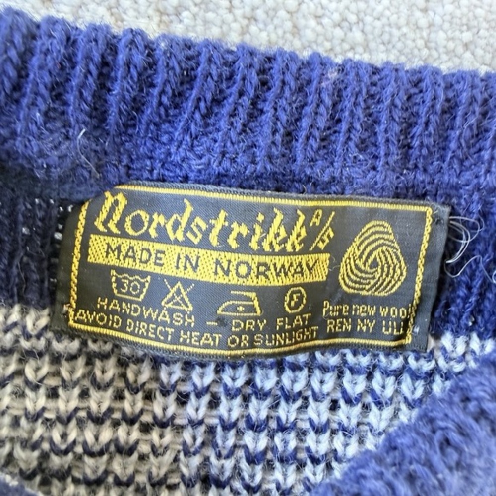 Nordstrikk‎ Norway Wool Fair Isle Nordic Fisherman Outdoor Sweater Men's S $150 - Picture 6 of 10